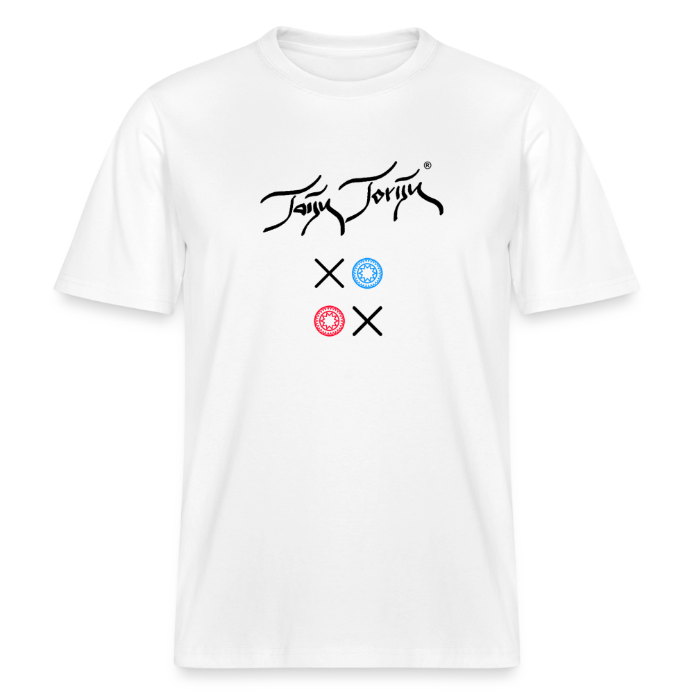20.03.26 Taijn Torijn "Kisses & Hugs" - Stanley/Stella RELAXED FIT Unisex Bio Rundhals-T-Shirt - Helle Farben - Weiß