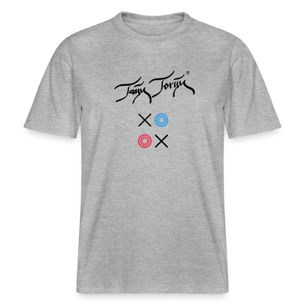 20.03.26 Taijn Torijn "Kisses & Hugs" - Stanley/Stella RELAXED FIT Unisex Bio Rundhals-T-Shirt - Helle Farben - Grau meliert
