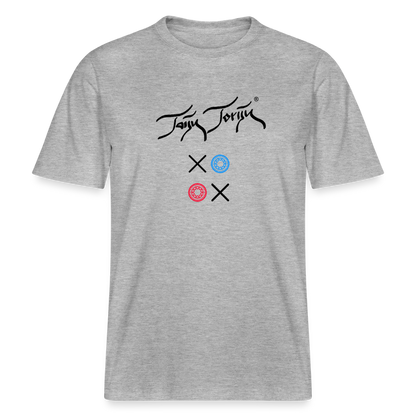 20.03.26 Taijn Torijn "Kisses & Hugs" - Stanley/Stella RELAXED FIT Unisex Bio Rundhals-T-Shirt - Helle Farben - Grau meliert
