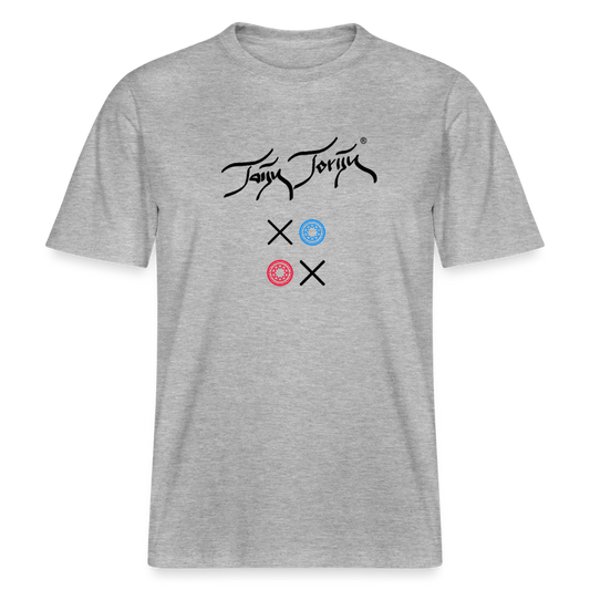20.03.26 Taijn Torijn "Kisses & Hugs" - Stanley/Stella RELAXED FIT Unisex Bio Rundhals-T-Shirt - Helle Farben - Grau meliert