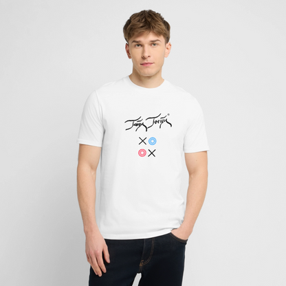 20.03.26 Taijn Torijn "Kisses & Hugs" - Stanley/Stella Unisex Bio-T-Shirt - Helle Farben - Weiß