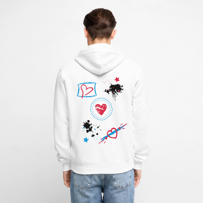 18.03.26 Taijn Torijn - "Stars & Love 2"  - Unisex Premium Bio Zip - Weiß & Grau - Weiß