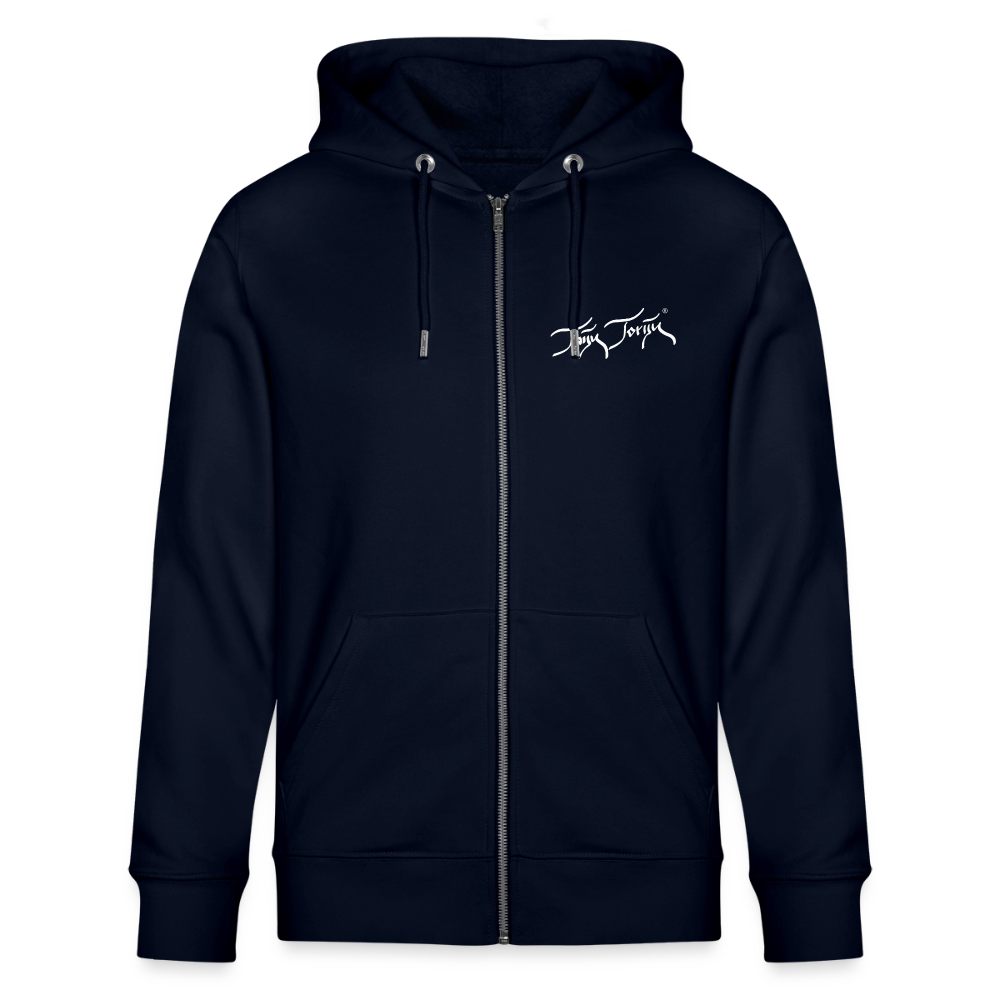 04.03.26 Taijn Toriijn "Surfing North Shore" - StellaStanley-Unisex Bio-ZIP-Hoodie - dunkle Farben - Navy