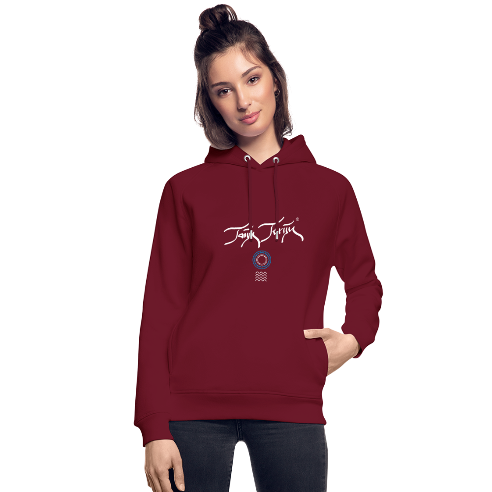 NEUNEU 24.09.24 Taijn Toriijn "Surfing O´ahu" - Unisex Bio-Hoodie - Dunkle Farben - Burgunderrot