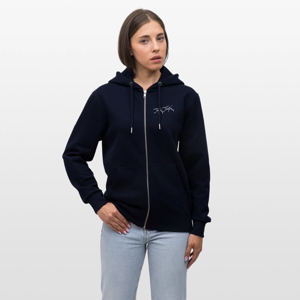 04.03.26 Taijn Toriijn "Surfing North Shore" - StellaStanley-Unisex Bio-ZIP-Hoodie - dunkle Farben - Navy