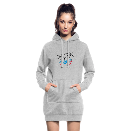 11.09.24 TaijnTorijn -"Memories that last." - Damen Hoodie Kleid - Grau meliert - Grau meliert