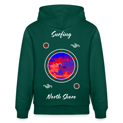 20.03.26 Taijn Toriijn "Surfing North Shore" - StanleyStella-Unisex Bio-Hoodie 2 - Dunkle Farben 2 - Forest