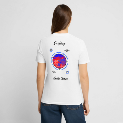 20.03.26 Taijn Toriijn "Surfing North Shore" - StanleyStella-Unisex Bio-T-Shirt - Helle Farben - Weiß
