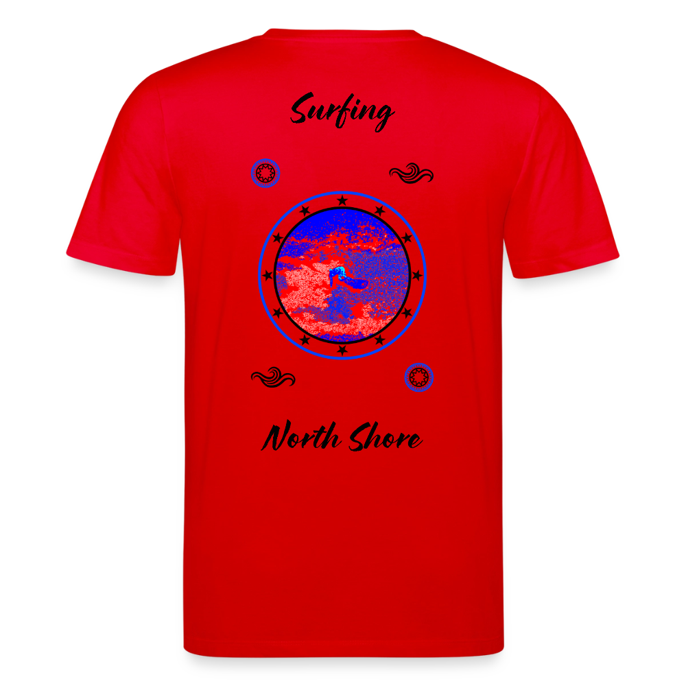 20.03.26 Taijn Toriijn "Surfing North Shore" - StanleyStella-Unisex Bio-T-Shirt - Helle Farben - Rot
