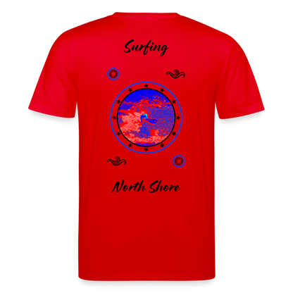 20.03.26 Taijn Toriijn "Surfing North Shore" - StanleyStella-Unisex Bio-T-Shirt - Helle Farben - Rot