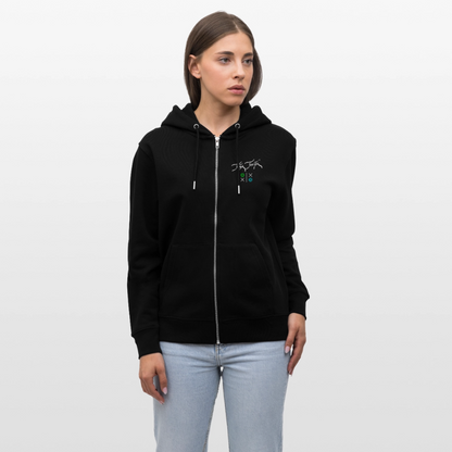 20.03.26 Taijn Torijn "Hugs N Kisses"- StanleyStella-Unisex Bio ZIP Hoodie - Dunkle Farben - Schwarz