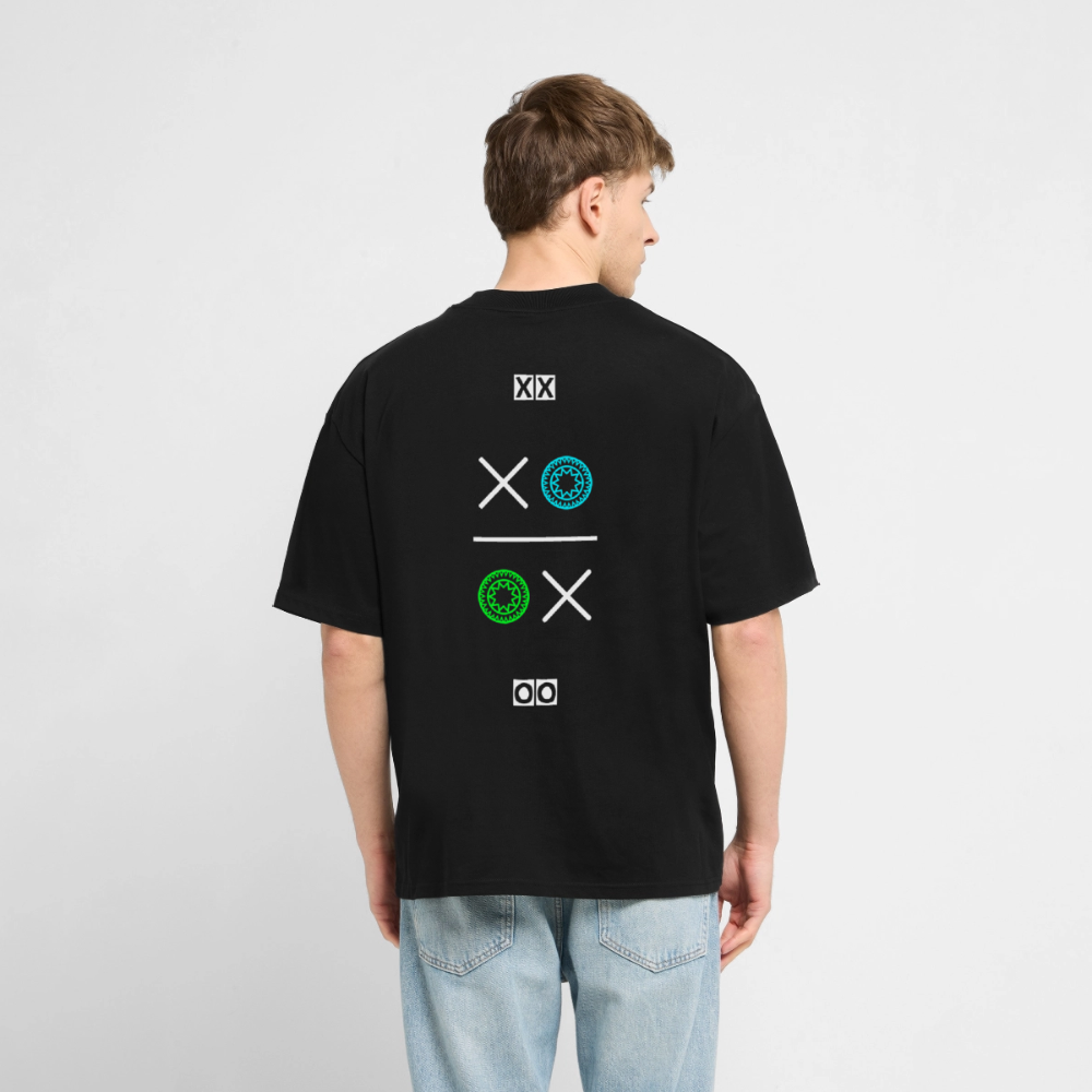 20.03.26 Taijn Torijn "Kisses & Hugs" - Stanley/Stella RELAXED FIT Unisex Bio Rundhals-T-Shirt - Dunkle Farben - Schwarz