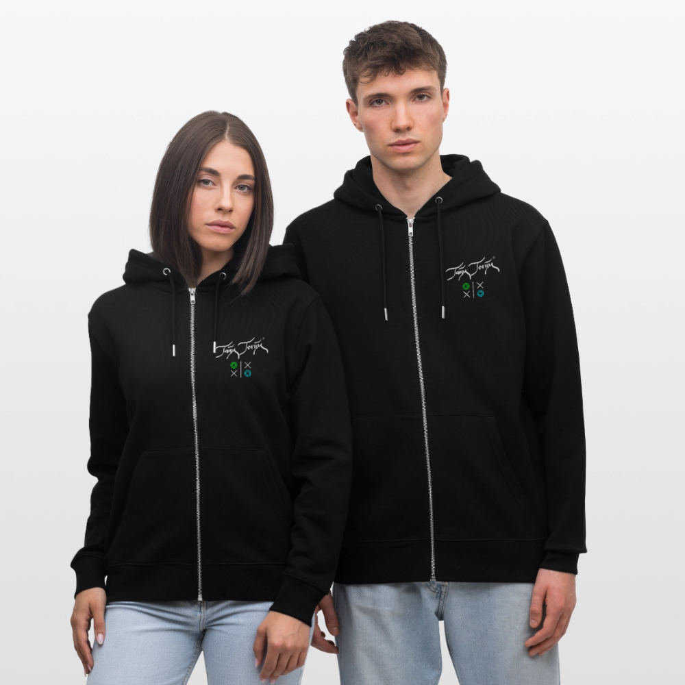20.03.26 Taijn Torijn "Hugs N Kisses"- StanleyStella-Unisex Bio ZIP Hoodie - Dunkle Farben - Schwarz