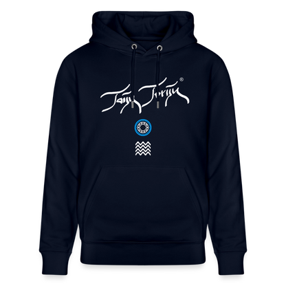 20.03.26 Taijn Toriijn "Surfing North Shore" - StanleyStella-Unisex Bio-Hoodie 2 - Schwarz & Navy - Navy