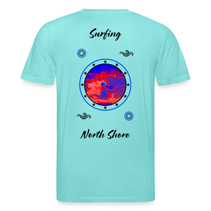 20.03.26 Taijn Toriijn "Surfing North Shore" - StanleyStella-Unisex Bio-T-Shirt - Helle Farben - Poolblau