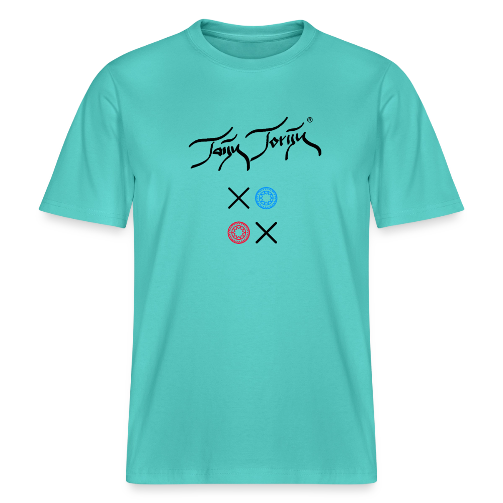 20.03.26 Taijn Torijn "Kisses & Hugs" - Stanley/Stella RELAXED FIT Unisex Bio Rundhals-T-Shirt - Helle Farben - Poolblau