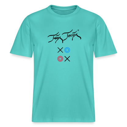 20.03.26 Taijn Torijn "Kisses & Hugs" - Stanley/Stella RELAXED FIT Unisex Bio Rundhals-T-Shirt - Helle Farben - Poolblau