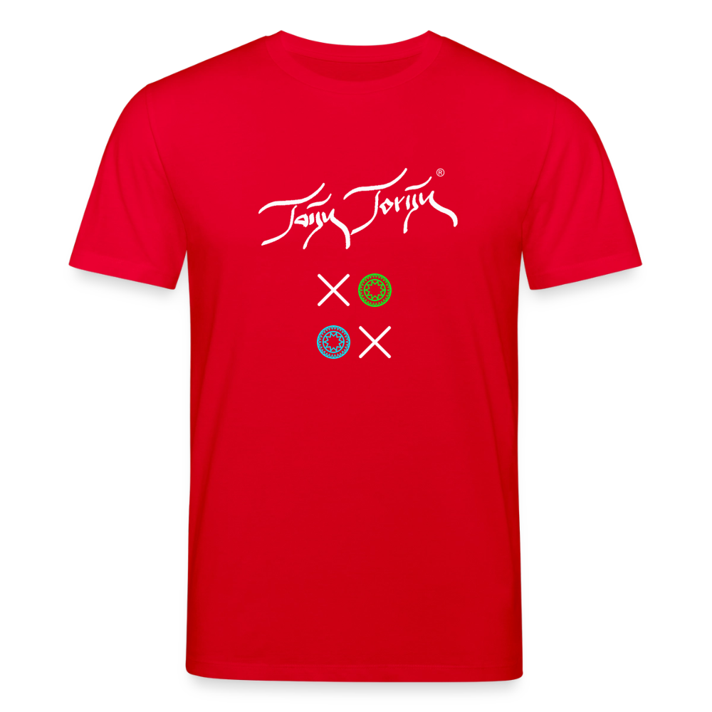 20.03.26 Taijn Torijn "Kisses & Hugs" - Stanley/Stella Unisex Bio Rundhals-T-Shirt - Dunkle Farben - Rot