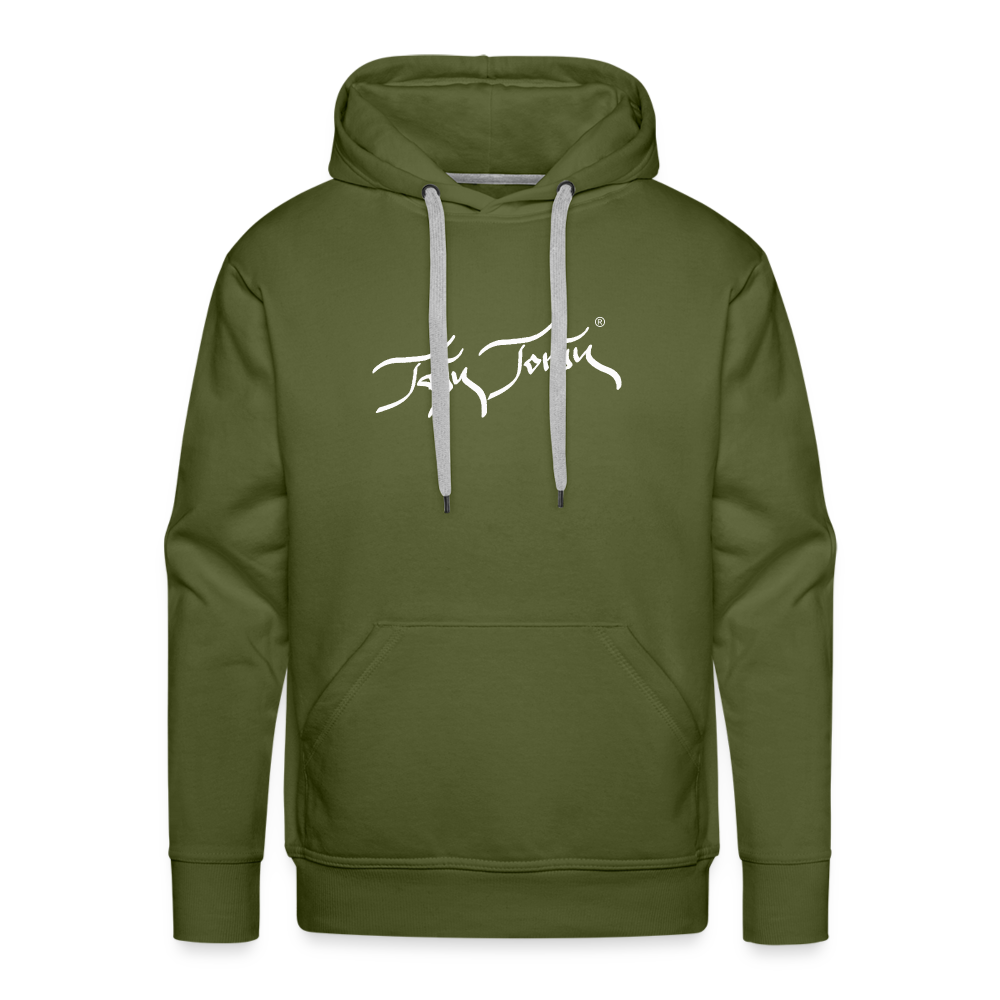 11.09.24 Taijn Torijn "Blacktip Reef Sharks - Bora Bora" - Männer Premium Hoodie - Dunkle Farben - Olivgrün