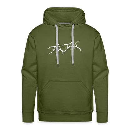 11.09.24 Taijn Torijn "Blacktip Reef Sharks - Bora Bora" - Männer Premium Hoodie - Dunkle Farben - Olivgrün