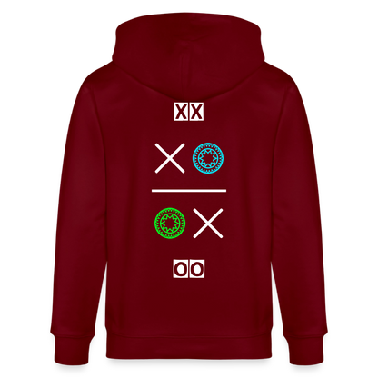 20.03.26 Taijn Torijn "Hugs N Kisses"- StanleyStella-Unisex Bio ZIP Hoodie - Dunkle Farben - Burgunderrot