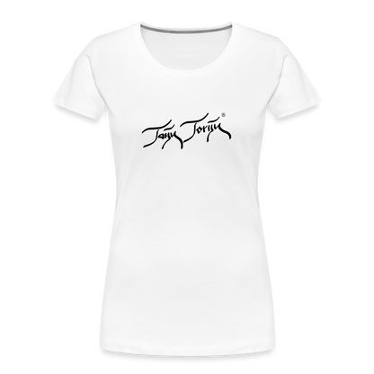 11.09.24 V5 TaijnTorijn - Taijn Torijn Signature" - Damen Bio T-Shirt - Weiß - Weiß