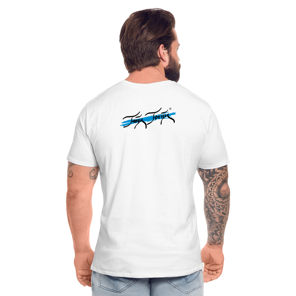 20.09.24 Taijn Torijn - "Mantis - protect nature" - Männer BIO T-Shirt - Weiß & Grau - Weiß