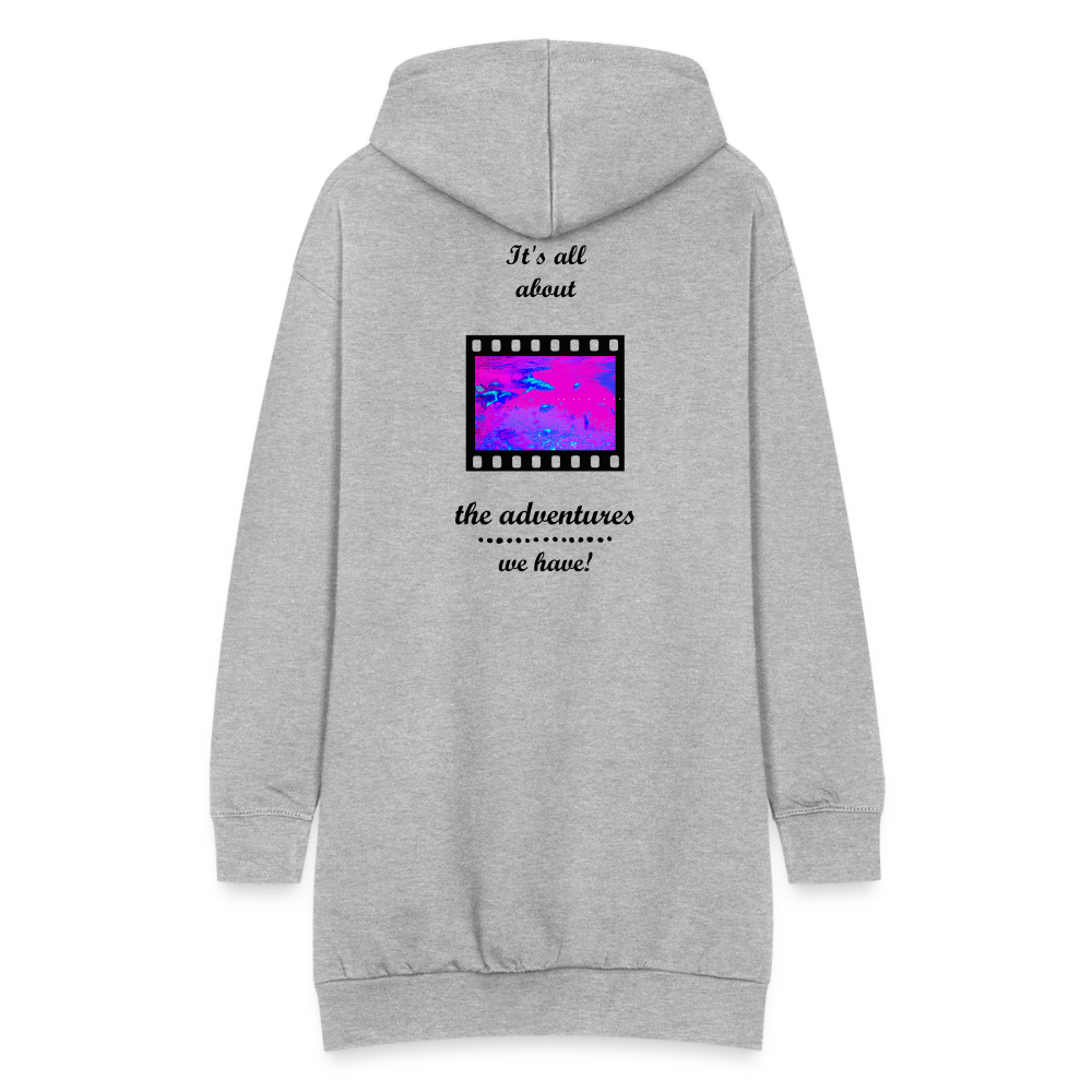 GREY V2 TaijnTorijn - IT´s all about the...." - Damen Hoodie Kleid - Grau meliert