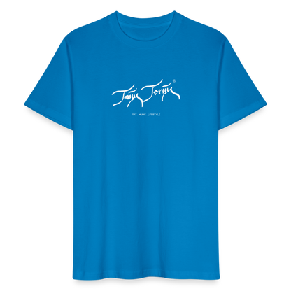 21.09.23 Taijn Torijn "Blacktip Reef Sharks - Bora Bora" - Männer Bio-T-Shirt - Pfauenblau