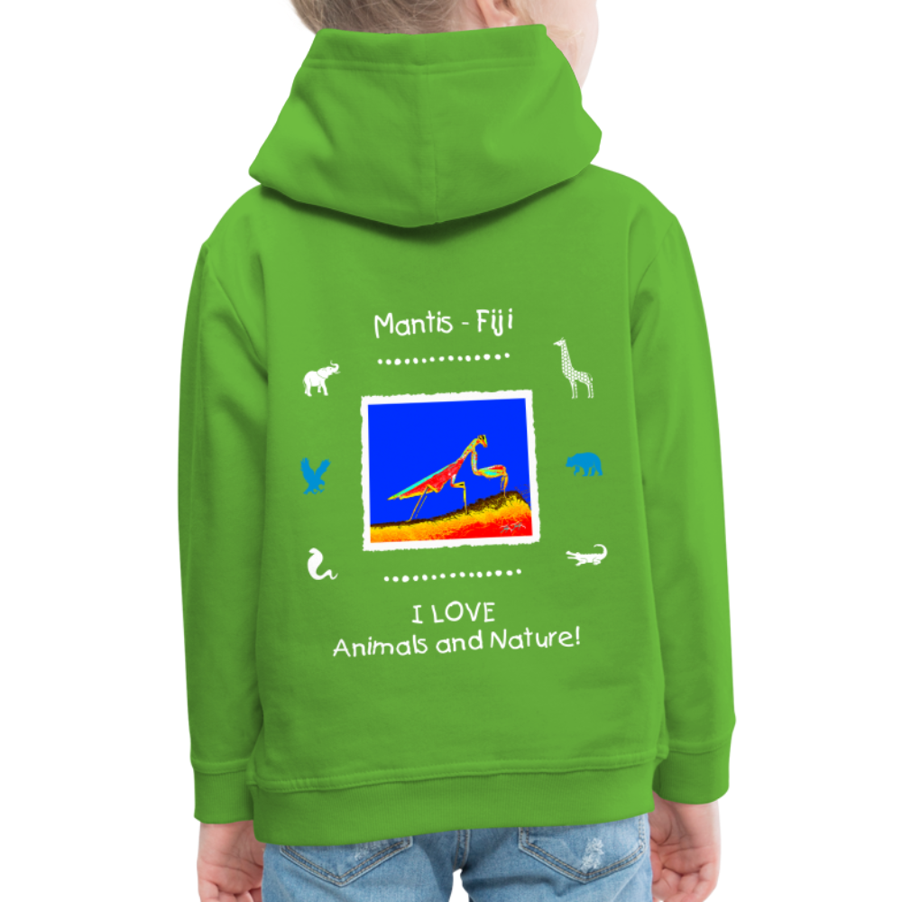 21.09.23 Taijn Torijn "Mantis" KINDER Premium Hoodie - Hellgrün