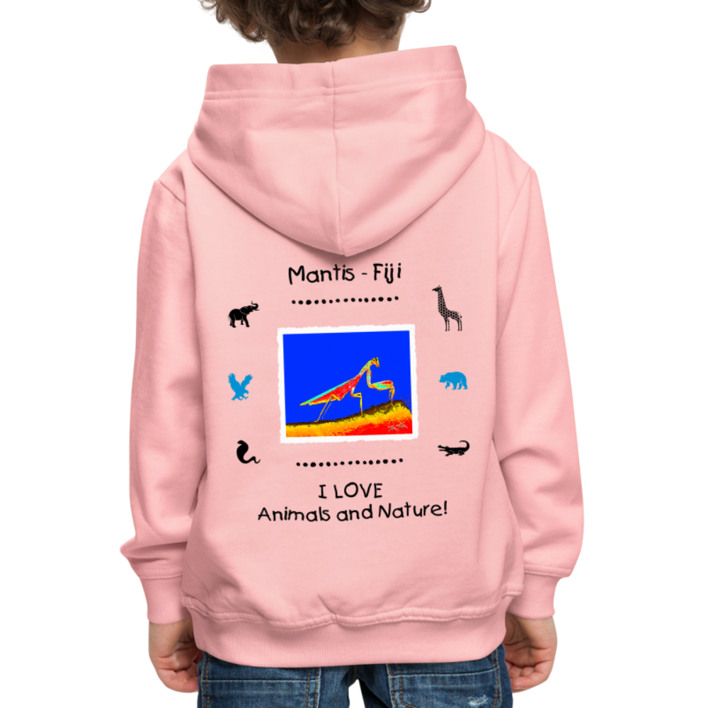 21.09.23 Taijn Torijn "Mantis" KINDER Premium Hoodie PINK - Kristallrosa