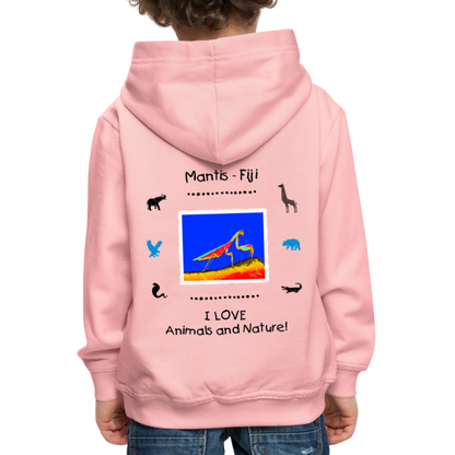 21.09.23 Taijn Torijn "Mantis" KINDER Premium Hoodie PINK - Kristallrosa