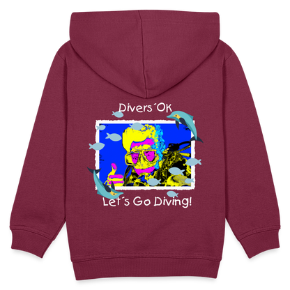 20.10.23 Taijn Torijn "Diver´s Ok - Let´s Go Diving" KINDER Premium Hoodie - Bordeaux