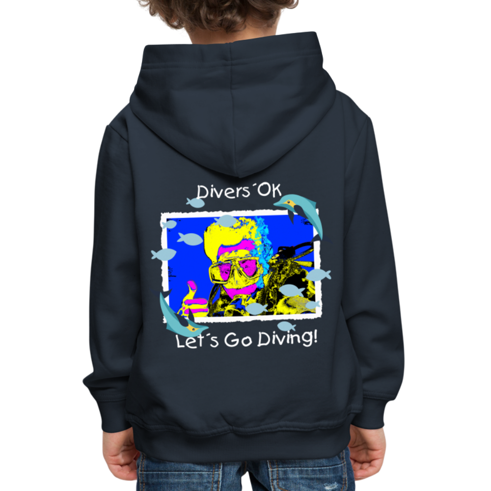 20.10.23 Taijn Torijn "Diver´s Ok - Let´s Go Diving" KINDER Premium Hoodie - Navy