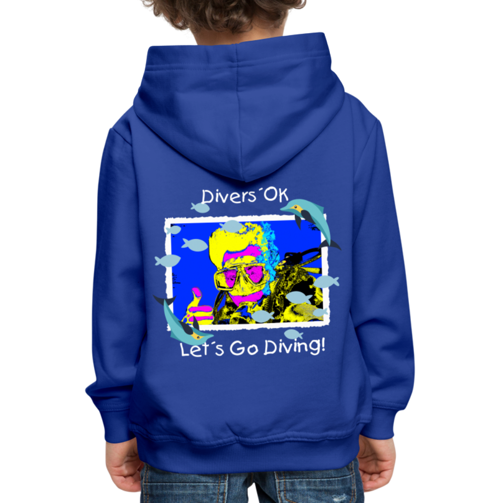 20.10.23 Taijn Torijn "Diver´s Ok - Let´s Go Diving" KINDER Premium Hoodie - Royalblau