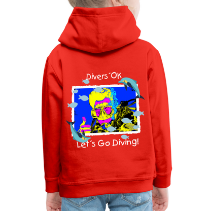 20.10.23 Taijn Torijn "Diver´s Ok - Let´s Go Diving" KINDER Premium Hoodie - Rot