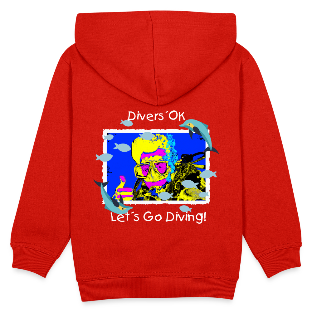 20.10.23 Taijn Torijn "Diver´s Ok - Let´s Go Diving" KINDER Premium Hoodie - Rot