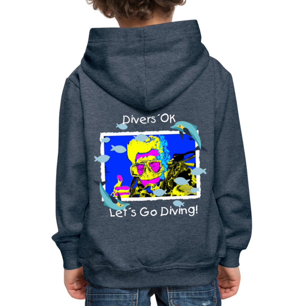 20.10.23 Taijn Torijn "Diver´s Ok - Let´s Go Diving" KINDER Premium Hoodie - Jeansblau