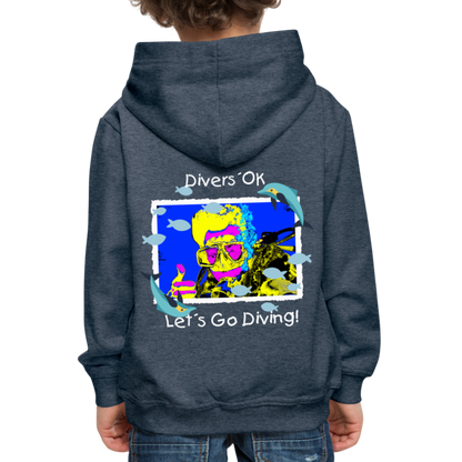 20.10.23 Taijn Torijn "Diver´s Ok - Let´s Go Diving" KINDER Premium Hoodie - Jeansblau