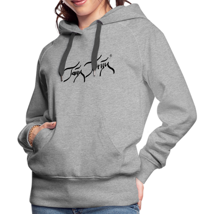 08.11.23 Taijn Torijn "Blacktip Reef Sharks - Bora Bora" - DAMEN Premium Hoodie - Mint - Grau meliert