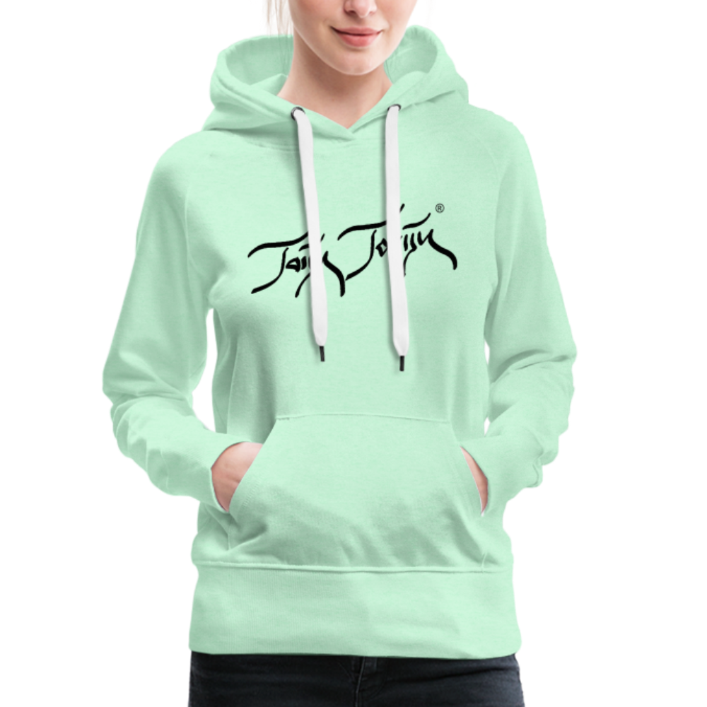 08.11.23 Taijn Torijn "Blacktip Reef Sharks - Bora Bora" - DAMEN Premium Hoodie - Mint - helles Mintgrün