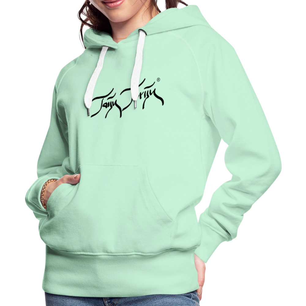 08.11.23 Taijn Torijn "Blacktip Reef Sharks - Bora Bora" - DAMEN Premium Hoodie - Mint - helles Mintgrün