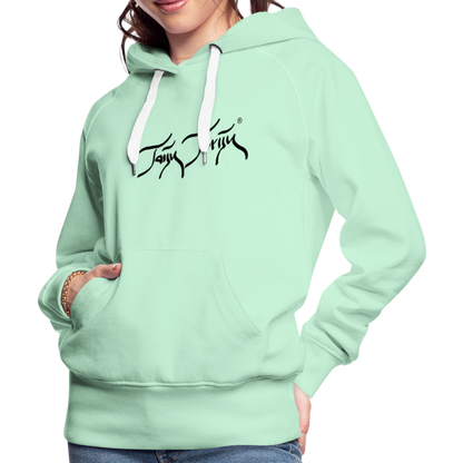 08.11.23 Taijn Torijn "Blacktip Reef Sharks - Bora Bora" - DAMEN Premium Hoodie - Mint - helles Mintgrün