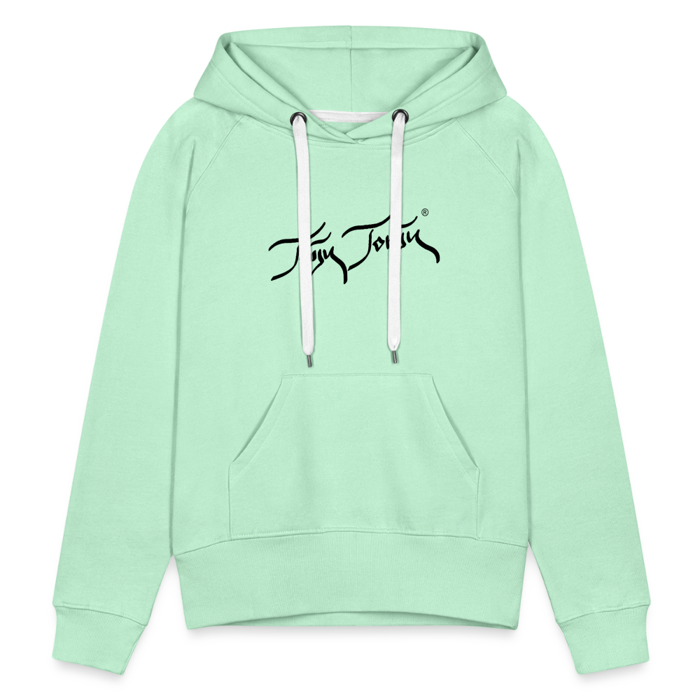 08.11.23 Taijn Torijn "Blacktip Reef Sharks - Bora Bora" - DAMEN Premium Hoodie - Mint - helles Mintgrün