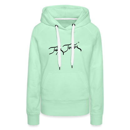 08.11.23 Taijn Torijn "Blacktip Reef Sharks - Bora Bora" - DAMEN Premium Hoodie - Mint - helles Mintgrün