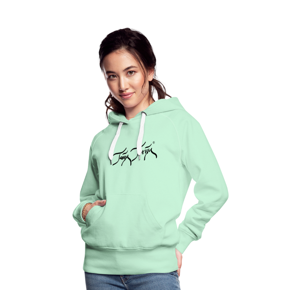 08.11.23 Taijn Torijn "Blacktip Reef Sharks - Bora Bora" - DAMEN Premium Hoodie - Mint - helles Mintgrün