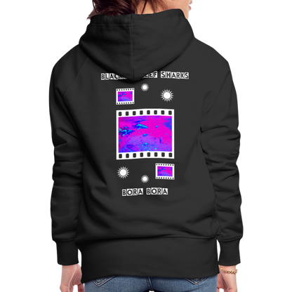 08.11.23 Taijn Torijn "Blacktip Reef Sharks - Bora Bora" - DAMEN Premium Hoodie Purple - Schwarz