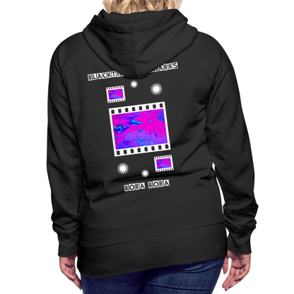 08.11.23 Taijn Torijn "Blacktip Reef Sharks - Bora Bora" - DAMEN Premium Hoodie Purple - Schwarz