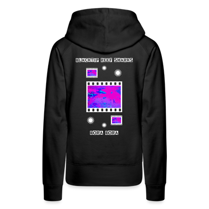 08.11.23 Taijn Torijn "Blacktip Reef Sharks - Bora Bora" - DAMEN Premium Hoodie Purple - Schwarz