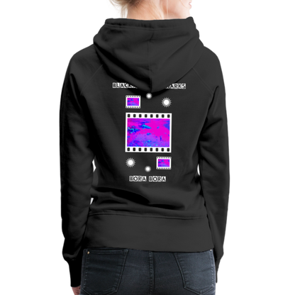 08.11.23 Taijn Torijn "Blacktip Reef Sharks - Bora Bora" - DAMEN Premium Hoodie Purple - Schwarz